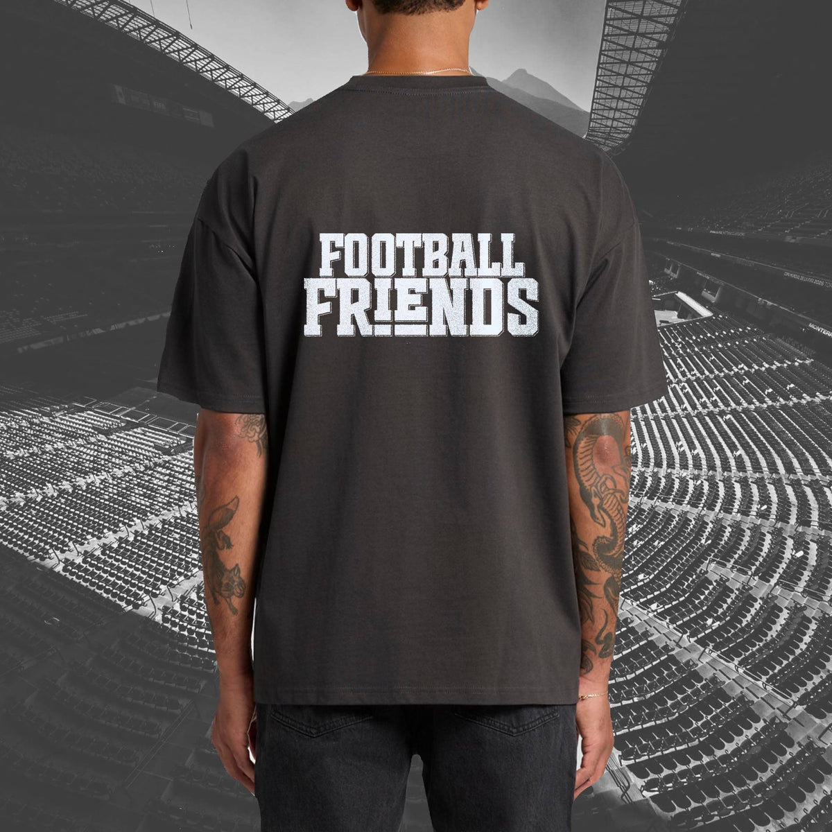 Football Friends T-Shirt - Faded Black