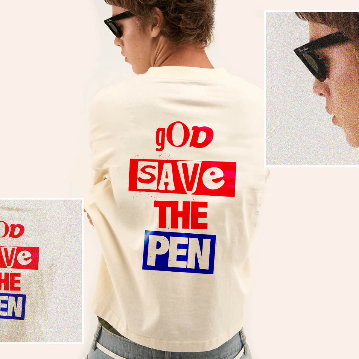God Save The Pen Long Sleeve Shirt - Butter