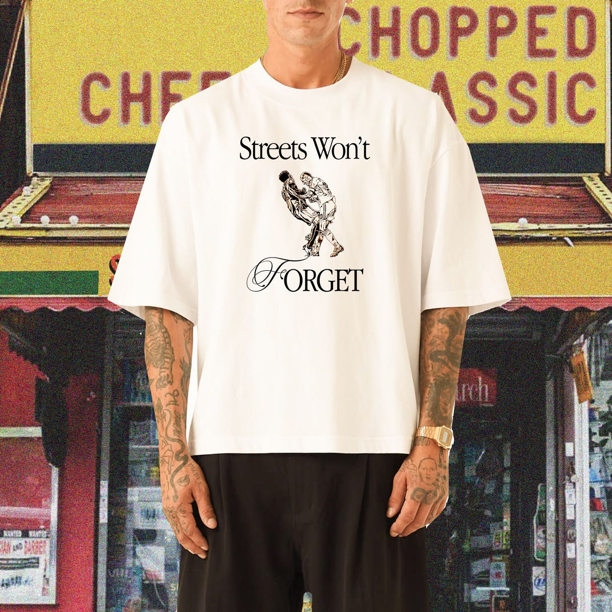 Streets Won't Forget T-Shirt - Bone