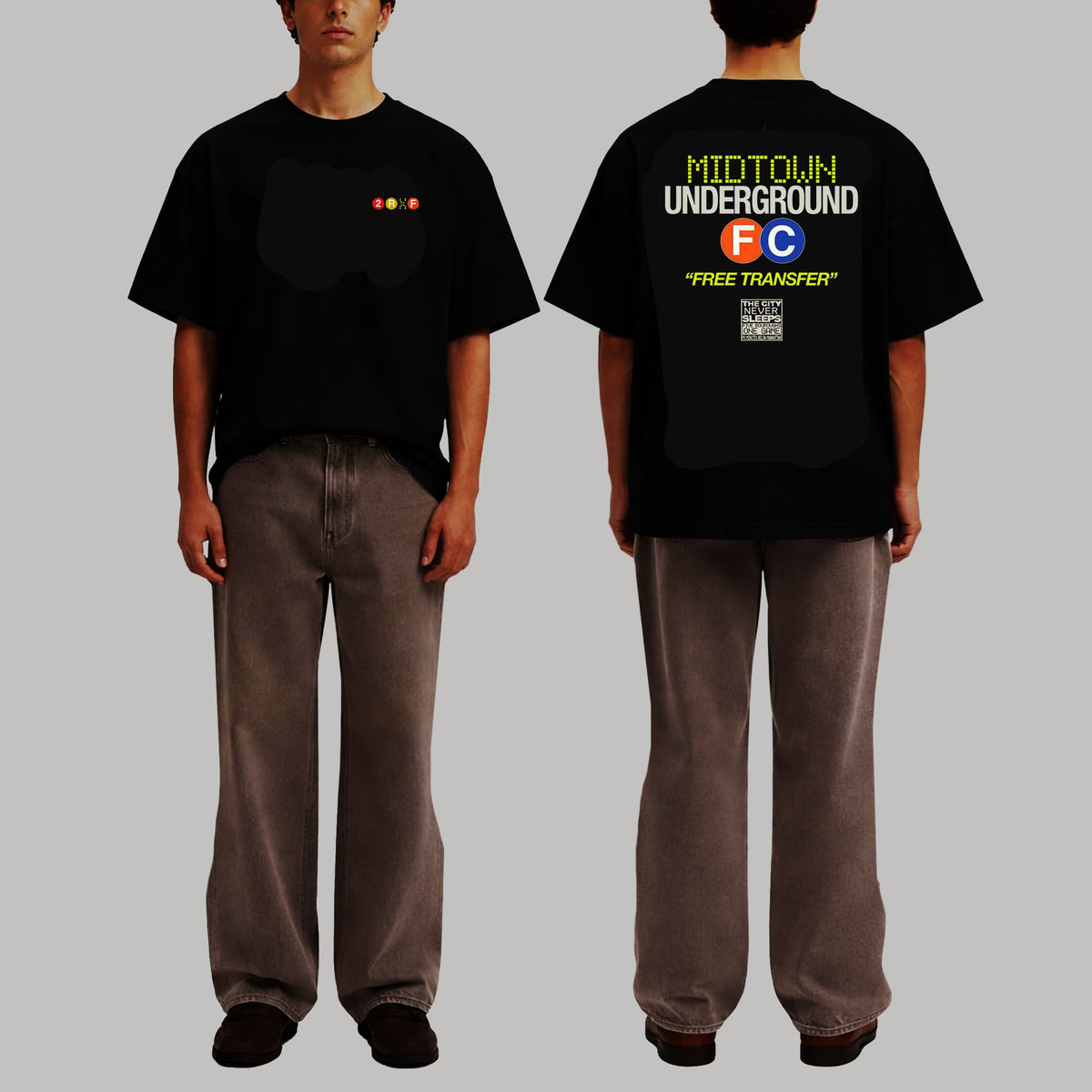 NYC Underground T-Shirt - Faded Black